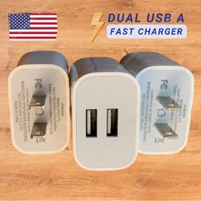 Dual Port Type A Fast USB Charger USB Adapter Charging Block For iPhone Android