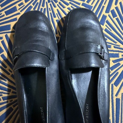 Chaussures Femme Predictions En Cuir Noir Taille 7.5 US - Mules Occasion