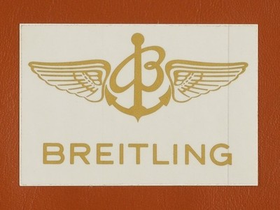 Aufkleber BREITLING durchsichtig mit Goldschrift 70er/80er