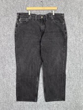 Vintage Y2K Black Carhartt Denim Jeans Sz 44 x 30 Mexico Faded 100065-001