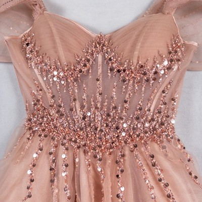 green emerald velvet dress Colette CL5133 Long Formal Sequin Prom Dress main image 0
