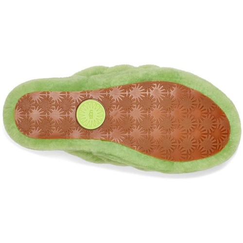NEUF TAILLE 5 UGG femme peluche ouais slide fourrure de mouton 1095119 dans logo sandale pomme - Photo 3 sur 10