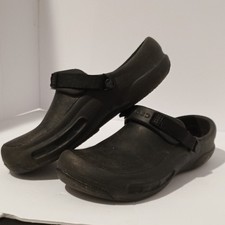 Crocs Bistro Pro LiteRide Work Clogs Black Slip Resistant Shoes Mens 9 Womens 11