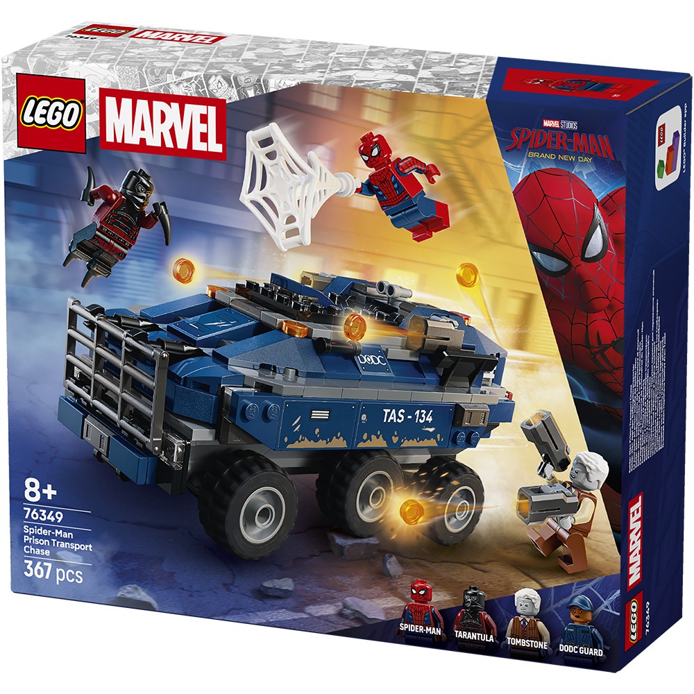 Lego Boys Marvel Spider-Man Prison Transport Chase Set 76349 Multi - Image 2