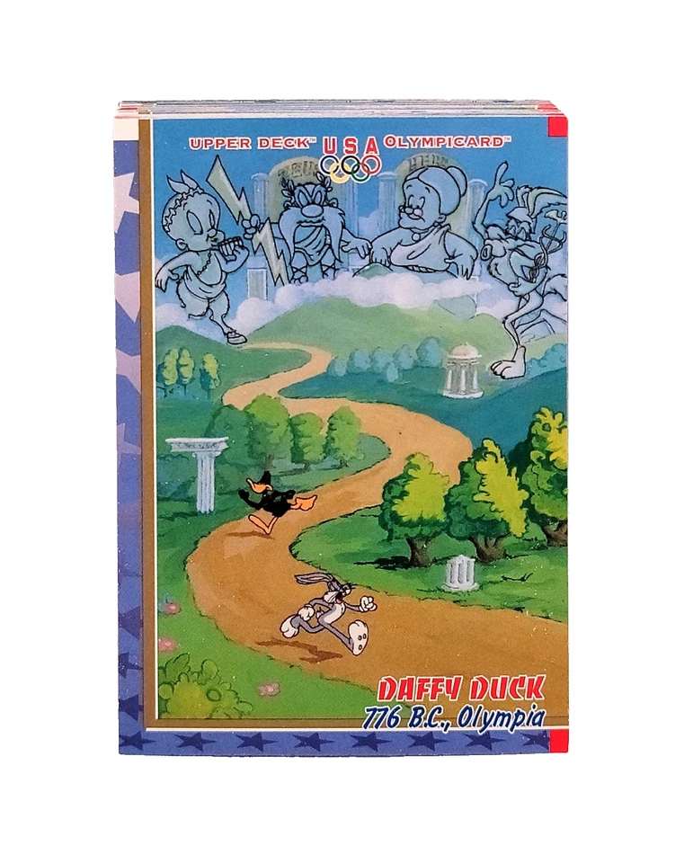 Tarjetas coleccionables olímpicas Looney Tunes 1996 (incompletas) + 10 Stick Ums, 5 arañazos Foto 2 de 4