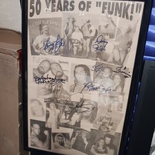 WRESTLING RARE ORIGINAL MID SOUTH/WCW/NWA FUNKS, DOUGLAS, FRANCINE SIGNED PHOTO