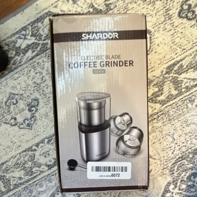 SHARDOR Blade Coffee Grinder CG715S Stainless Steel 2 Removable Bowls 200W 70g