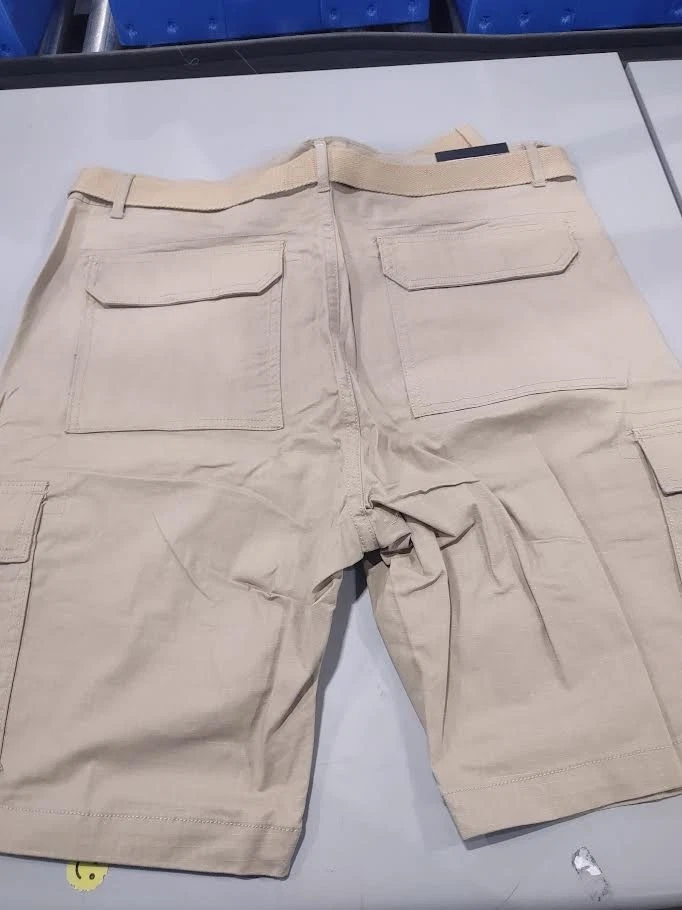 RUGGED TRAIL STRETCH FABRIC, CARGO SHORTS - SIZE: MEN 36 - LIGHT KHAKI