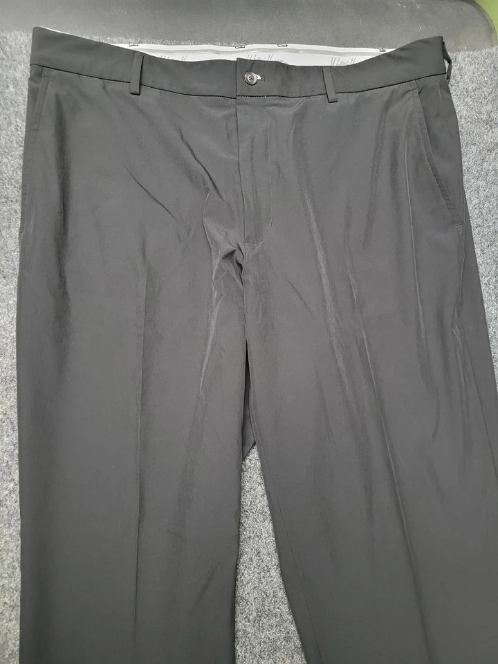 Pantalones de golf Walter Hagen para hombre 38x32 negros Performance II ajuste estándar elásticos Foto 4 de 4