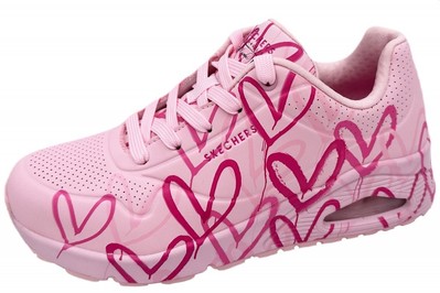 Skechers Sneaker UNO Spread The Love Rosa Herzen 155507 LTPK