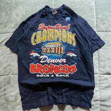 Broncos Super Bowl champs black 2 back navy color shirt VK15801