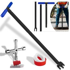 Water Meter Key Shut Off Tool 15 Inch to 28 Inch with 4-way Multi-Functional ...