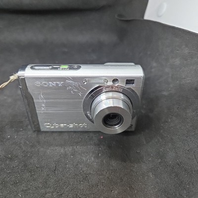 Sony Cyber-shot DSC-W80 7.2MP Digital Camera Silver Tested-No Charger #12