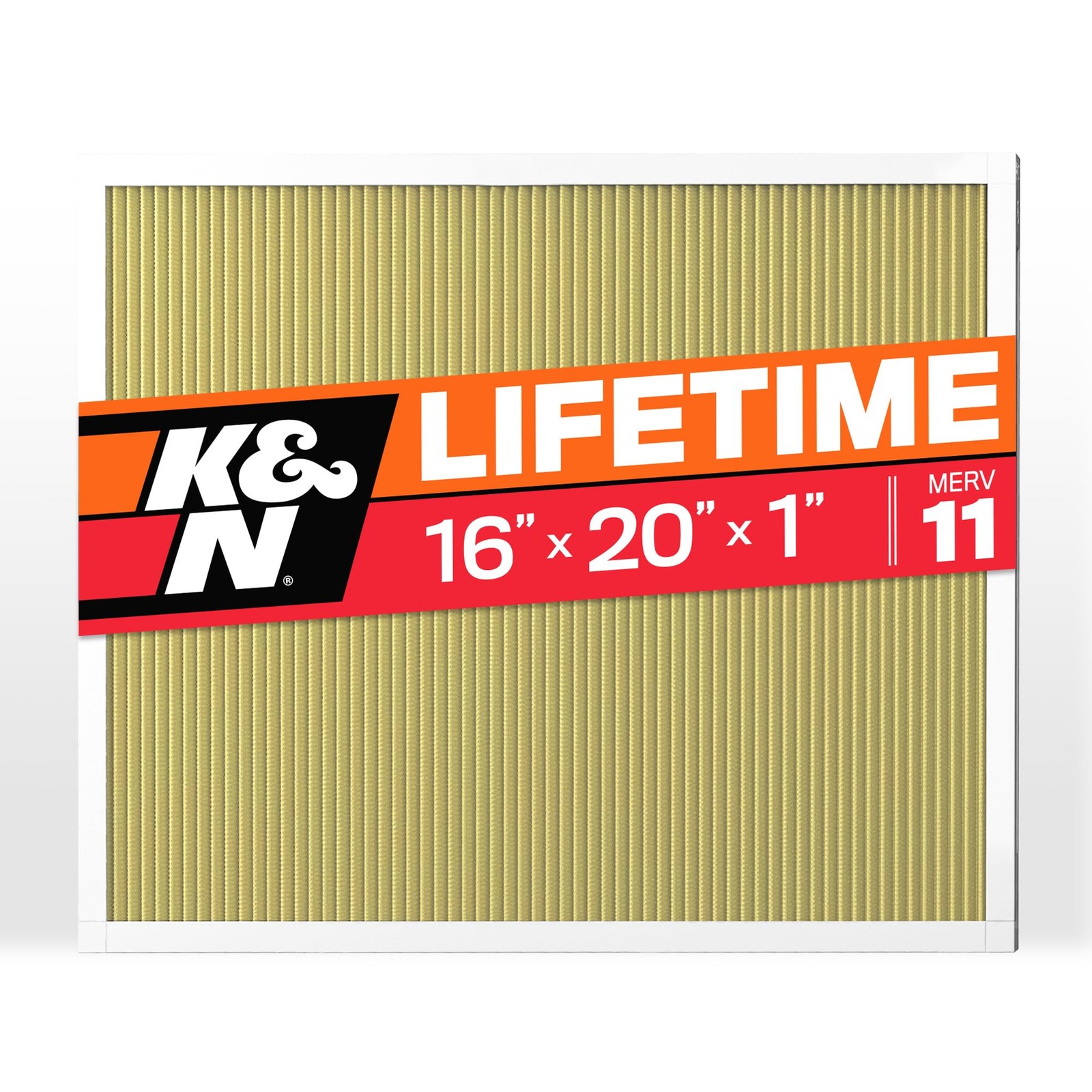 K&N 16x20x1 HVAC Furnace Air Filter, Lasts a Lifetime, Washable, Merv 11, the La
