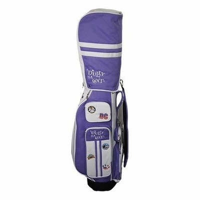DULLY NA CAT ゴルフ キャディバッグ Dully Na Cat Golf Cart Bag Ladies Purple 5-way Divider 8.5in 4.2kg