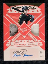 2019 Panini Leather & Lumber and Signatures Gold 72/75 Kevin Kramer Auto e6p