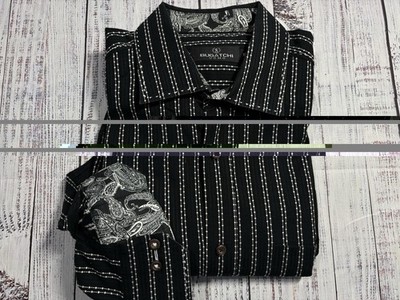 Mens Bugatchi Shirt Sz XL Button Down Paisley Cuff EXCELLENT Condition 1431