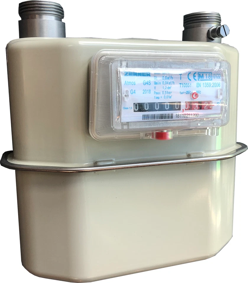 G4 U6 Diaphragm Gas meter,1",152.4mm Centres,Nat Gas,LPG,domestic household size - Image 2 of 3