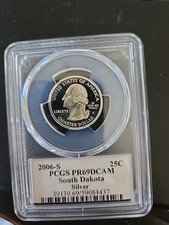 2006-S U.S. State Quarter PR69DCAM Dakota du Sud