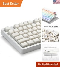 XVX White Jade Keycaps Set for Cherry MX - 132 Double Shot PBT MDA Profile