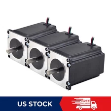STEPPERONLINE 3PCS Nema 23 2.4Nm 340oz.in 4A 8mm Shaft Stepper Motor 57x82mm CNC