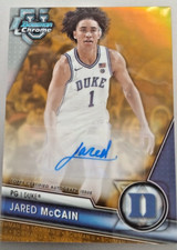 JARED MCCAIN 2023-24 BOWMAN CHROME U AUTO True Gold /50 #BCPA-JM DUKE Thunder