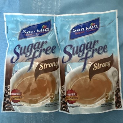 ( 2-Packs) San Mig Super SUGAR FREE Coffee Strong  (10 sachets x 10g) total 20ct