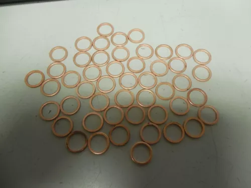 NEW LOT OF 50 NO NAME COPPER GASKET WASHER SPACER 7/16" ID 9/16" OD x 1/16" 