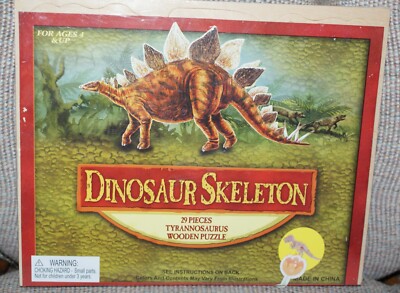 3D Puzzle Wooden Tyrannosaurus Rex Dinosaur Craft Model Kit Fast ...