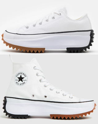 靴 CONVERSE RUN STAR HIKE 23.5 cm Converse Run Star Hike Hi and Low Top Canvas Trainers White