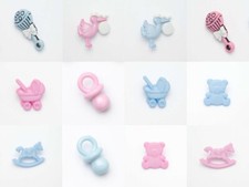 Baby Shank Buttons Pram Rocking Horse Teddy Stork Rattles Dummies