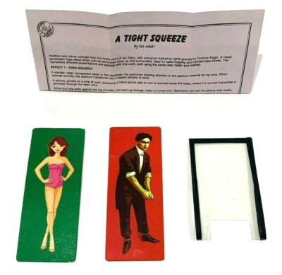 ADAIRS TIGHT SQUEEZE Pocket Close Up Magic Trick Houdini Girl Cards Penetration