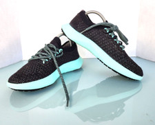 Allbirds Tree Dasher 2 Women's Pull On Sneakers Black/Mint Sneakers Sz 9