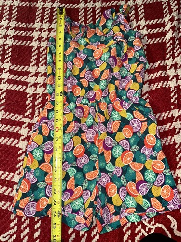 Wonder Nation Girls Romper Size 6-6x Sleeveless Fruit Print Ruffle Colorful - Picture 4 of 4