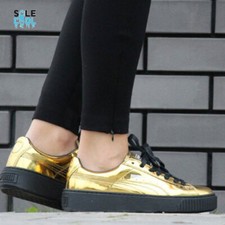PUMA Metallic Mirror Gold Platform Sneaker 362339-04