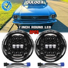 For Ford Mustang 19651973 Brightest Pair 7 Round Led Headlights High Low Beam For Ford Mustang 19651973 Brightest Pair 7 Round Led Headlights High Low Beam