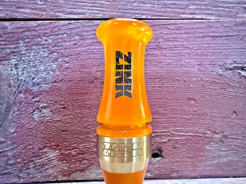 NEW Zink Calls Greentop Rocker GTR Acrylic Mallard Duck Call-Orange Marbleade - Image 3 of 4