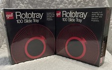 NEW GAF Rototray 100 Slide Tray Projector - Sawyer's 2 x 2 Slides Dmg Box