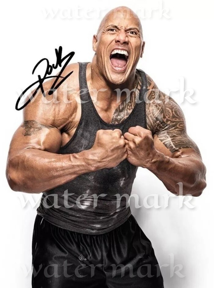 俳優　ドウェイン・ジョンソン　直筆サインポートレート　ロック　WWE 俳優 ドウェイン・ジョンソン 直筆サインポートレート ロック WWE