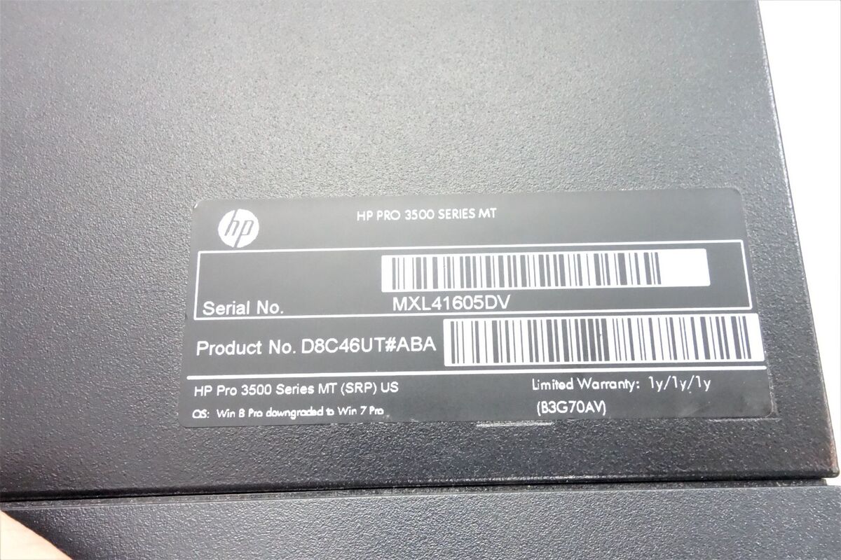 HP Pro 3500 500GB, Intel Core i5 3rd Gen. 3.2GHz, 8GB PC HP Pro 3500 500GB, Intel Core i5 3rd Gen. 3.2GHz, 8GB PC