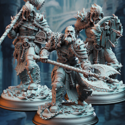 Ugadrin Snow Giant Fighter Barbarian Miniature | D&D DnD |