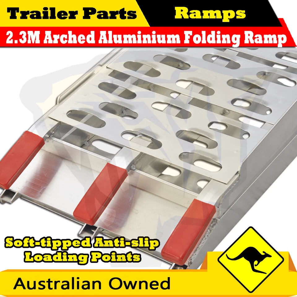 1360KG 2 x 2.3M Aluminium Loading Folding Ramp ATV Quad bike Motorcycle Trailer  - image 2 of 4