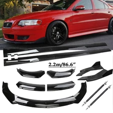 For Volvo S40 S60 S70 S80 Side Skirt Rear Lip Front Bumper Lip Splitter Glossy