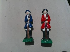 American Revolution soldiers bicentennial, 80mm painted aluminum