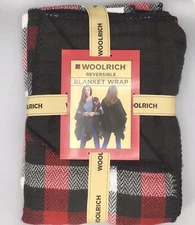 🔥New Shaw blanket wrap WARM SOFT Woolrich Layton Plaid Spring Reversible Car 