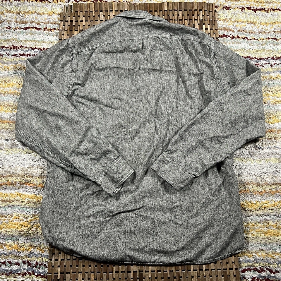 Рубашка рабочая вестерн на пуговицах серая J.CREW Wallace & Barnes большая L - Изображение 3 из 4