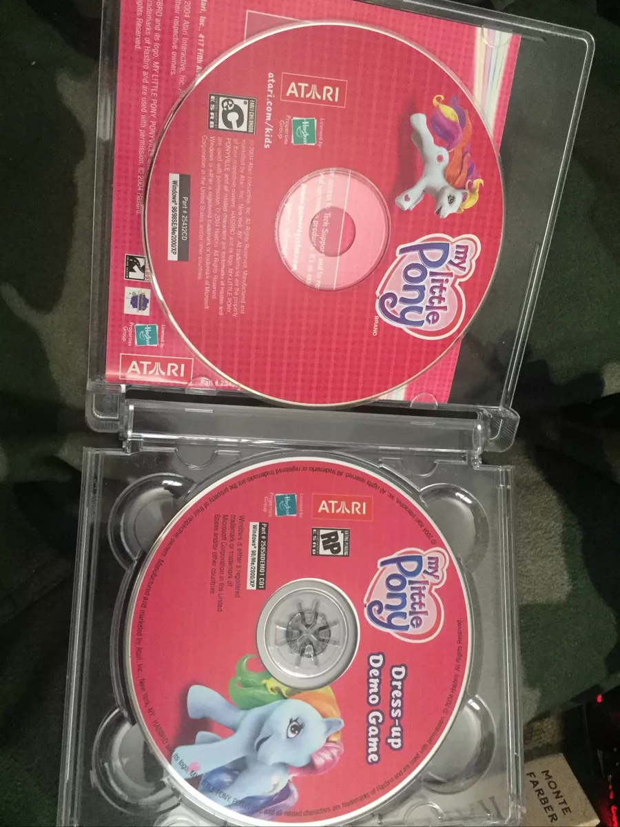 My Little Pony Play Pack (PC CD-ROM only, 2004) Plus Dress Up Game Demo  Disc