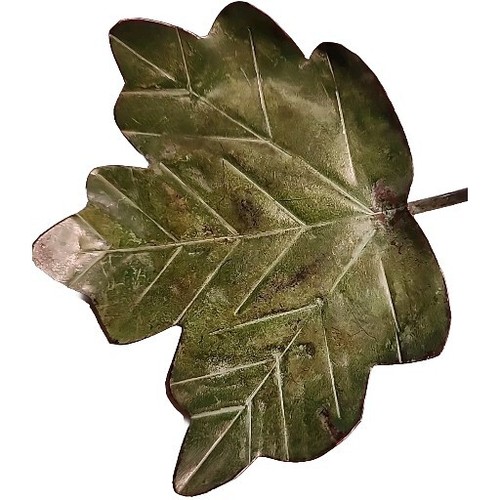 Plato de baratija de hoja de arce de metal decoración de otoño 6" W X 5" L - Imagen 3 de 8