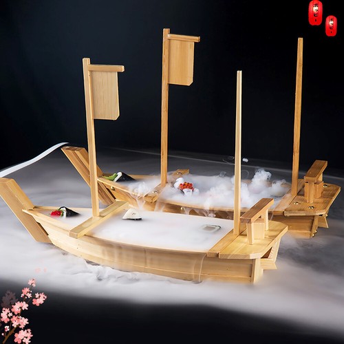 Sushi -Bootsanträge Sushi-Boot-Teller Sushi-Tablett in Bootsform - Bild 8 von 12