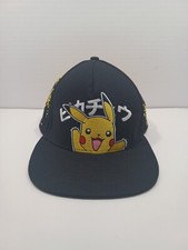 Pokemon Pikachu Snapback Hat Black Yellow One Size Fits All